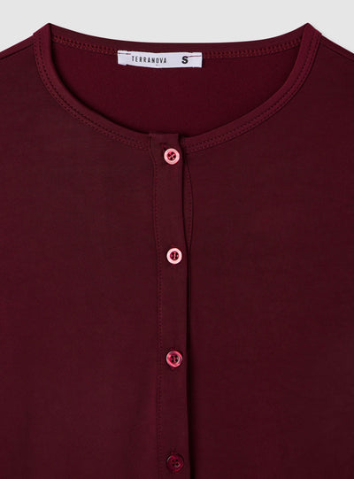 Cardigan a tinta unita con bottoni