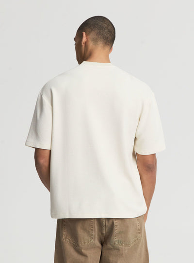 T-shirt in ottoman a tinta unita