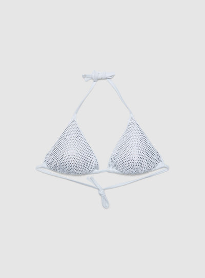 Reggiseno bikini triangolo con strass