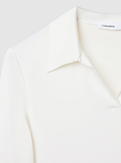 Polo elasticizzata tinta unita