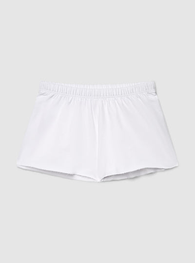 Pantaloncini tuta corti svasati a tinta unita