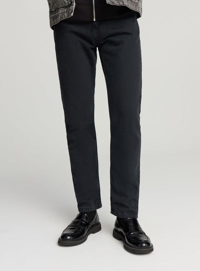 Pantaloni straight tinta unita