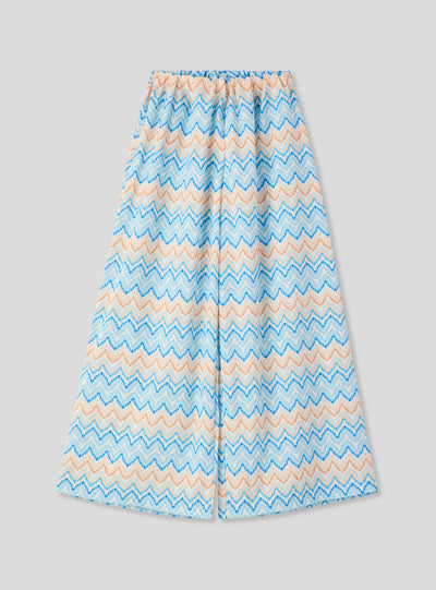 Pantaloni wide leg fantasia