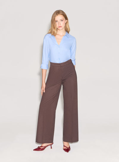 Pantalon large uni