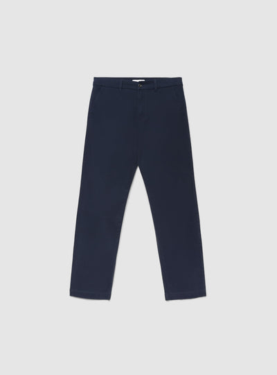Solid colour straight chino trousers
