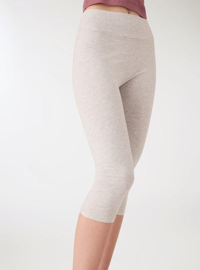 Leggings capri a tinta unita