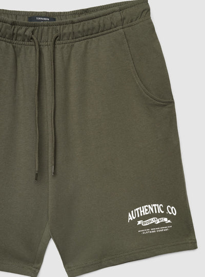 Tracksuit Bermuda shorts with drawstring and print