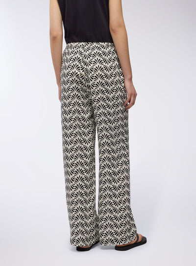 Pantaloni wide leg fantasia etnica