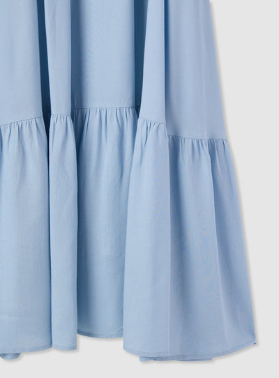 Long wrap dress with sash