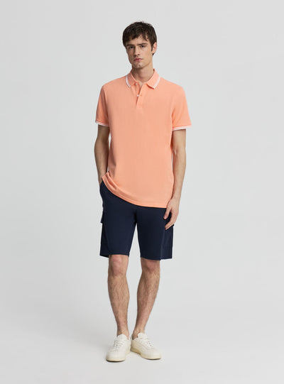 T-shirt polo con profili a contrasto