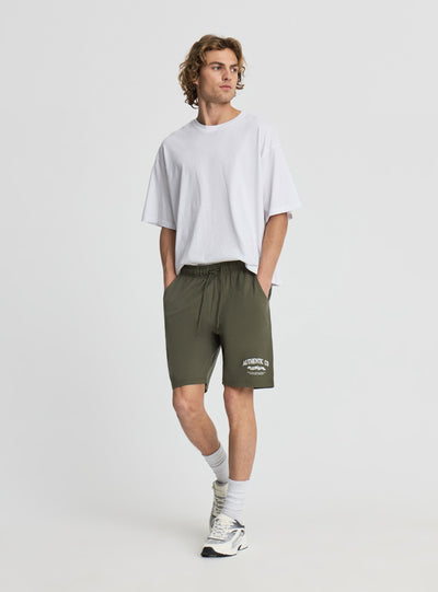 Tracksuit Bermuda shorts with drawstring and print