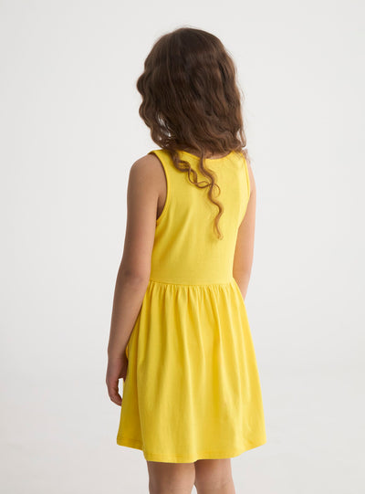 Einfarbiges Skater-Kleid