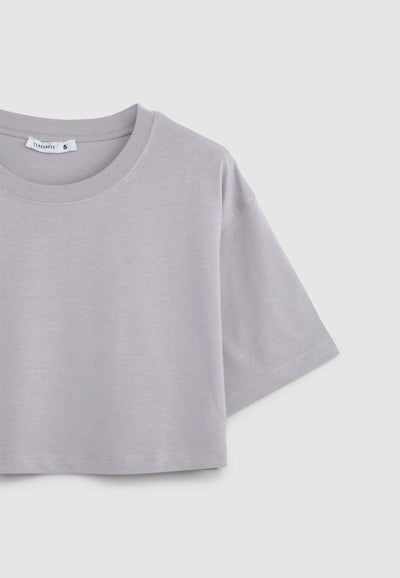 T-shirt crop ample uni