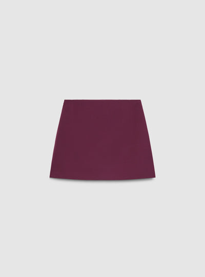 Skort a tinta unita con spacco