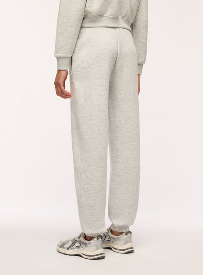 High-waisted sweatpants with college lettering