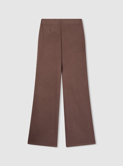Pantaloni wide leg tessuto pesante