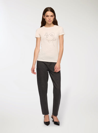 T-shirt slim fit stampa viso