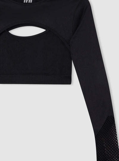 T-shirt sportiva con dettagli traforati