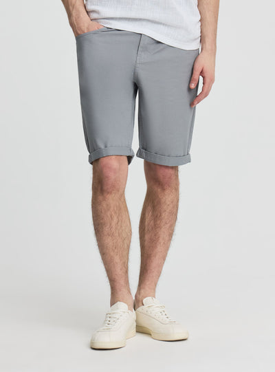 5-pocket shorts with cuffed hem