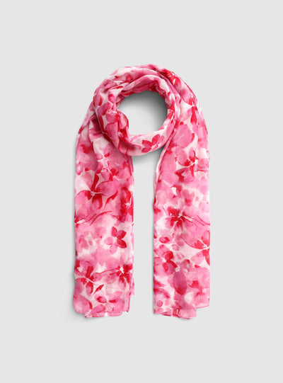 Foulard con stampa fiori