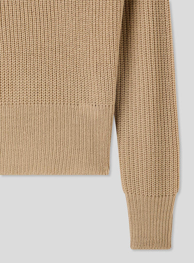 Maglia a costa inglese scollo a v