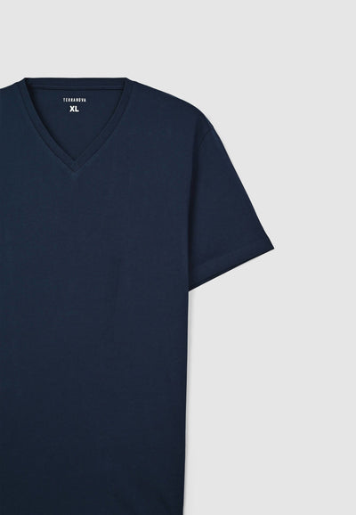 T-shirt basic con scollo a v