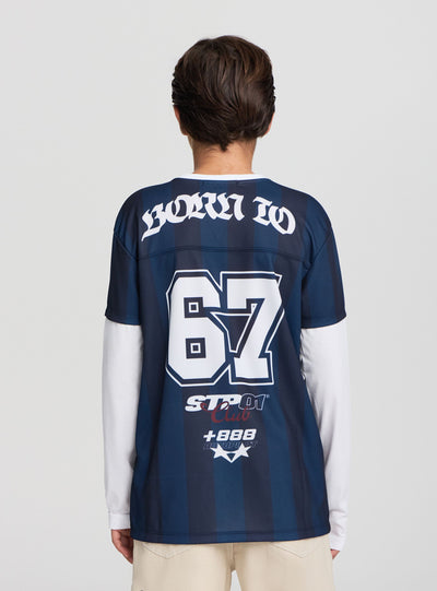 T-shirt a rete con stampe fronte/retro