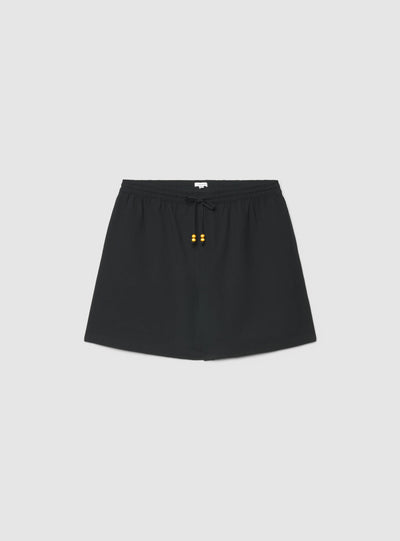 Shorts a tinta unita effetto lino