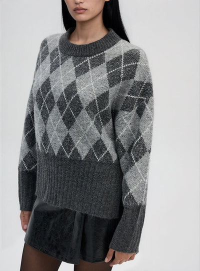 Pull à motif losanges