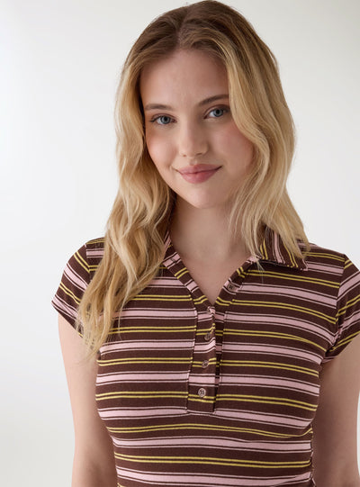 Striped polo dress