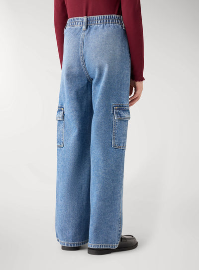 Jeans cargo à jambes larges