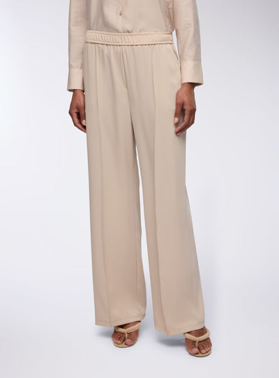 Pantaloni wide leg con elastico