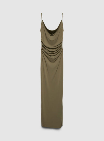 Vestito lungo con drappeggio