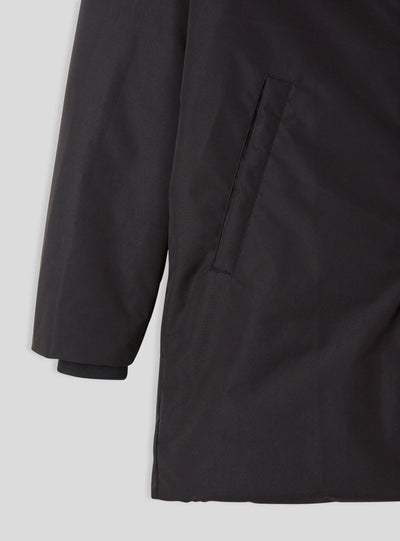 Parka con cappuccio e zip resistente all'acqua