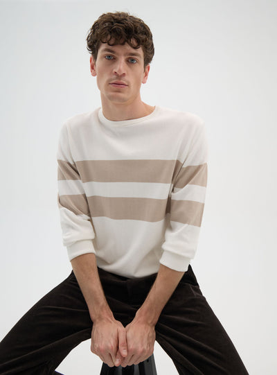 Maglia girocollo a righe