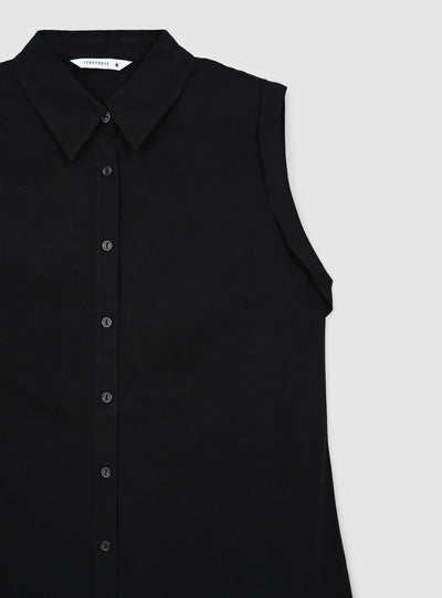 Camicia maxi smanicata tinta unita