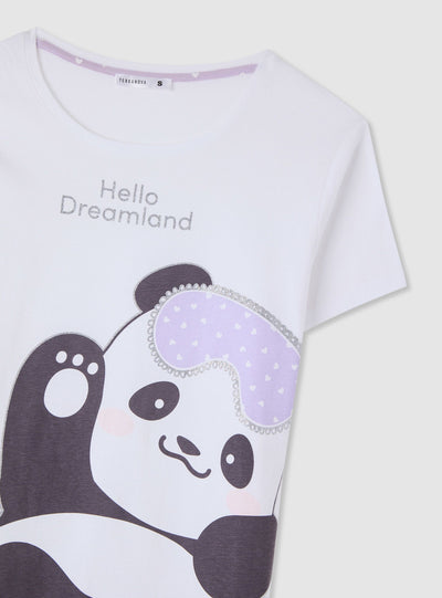 Set pigiama con stampa panda