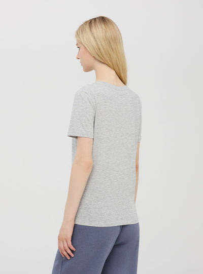T-shirt a tinta unita girocollo