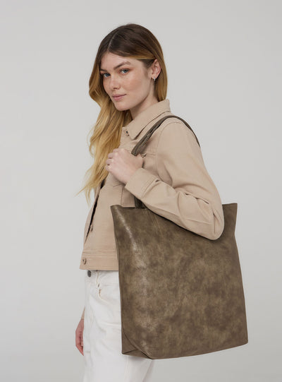 Borsa shopper effetto pelle