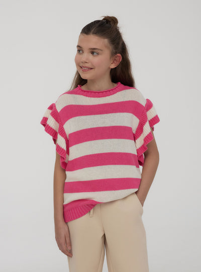 Maglia a righe con maniche corte