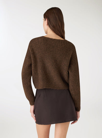 Cardigan corto con botones