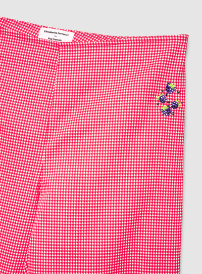 Pantaloni pinocchietto a motivo vichy TRNPOPLAB