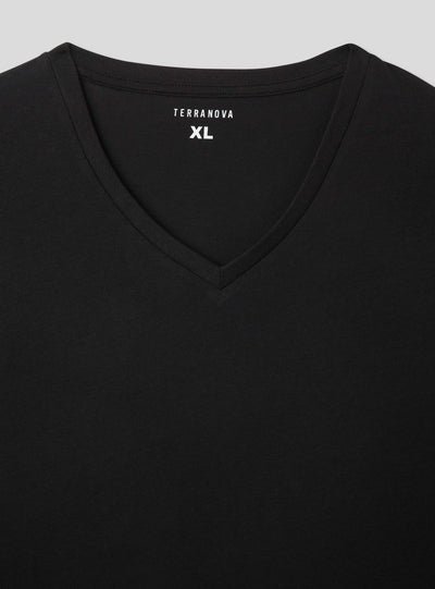 Pack 2 t-shirt basic con scollo a v