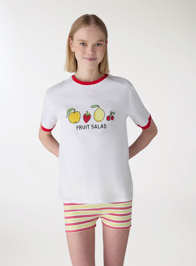 T-shirt regular con stampa frutta TRNPOPLAB