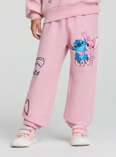 Pantaloni tuta con stampa Stitch® e coulisse