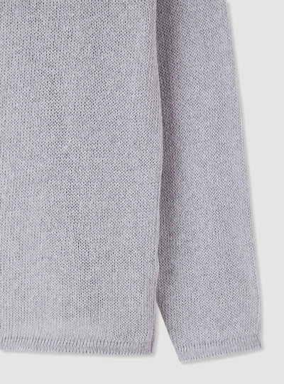 Maglia boxy traforata a tinta unita