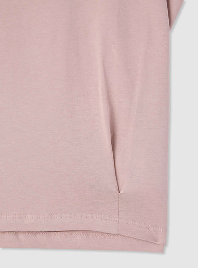 T-shirt smanicata a tinta unita