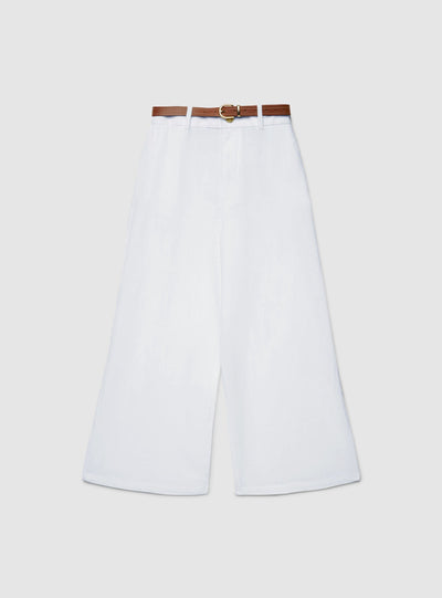 Pantaloni crop con cintura