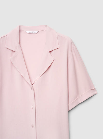 Camicia ampia a tinta unita