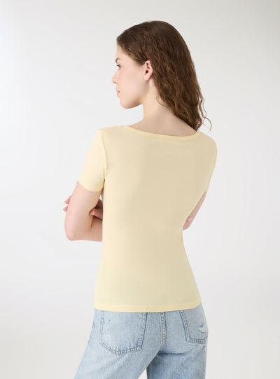 T-shirt col rond uni